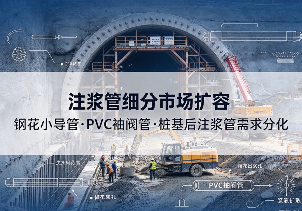 靖宇注浆管细分市场扩容，隧道钢花小导管、PVC 袖阀管、桩基后注浆管需求分化